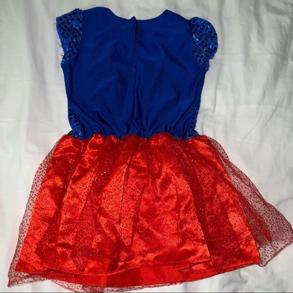 GIRL’S cap sleeved (elasticized), sequined Supergirl costume / dress / tutu - Picture 2 of 6